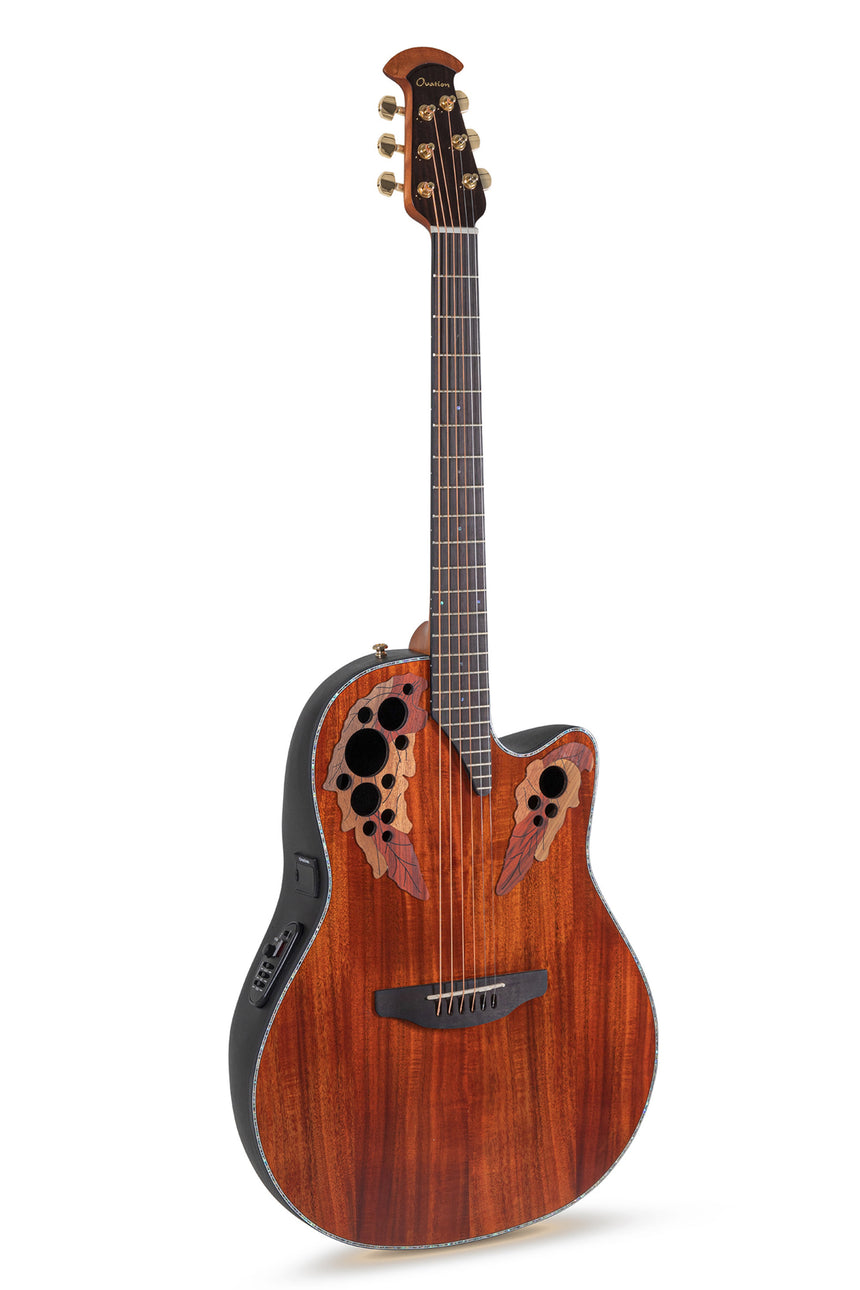 Ovation E-Akustikgitarre Celebrity Elite Plus Mid Cutaway CE44P-FKOA-G