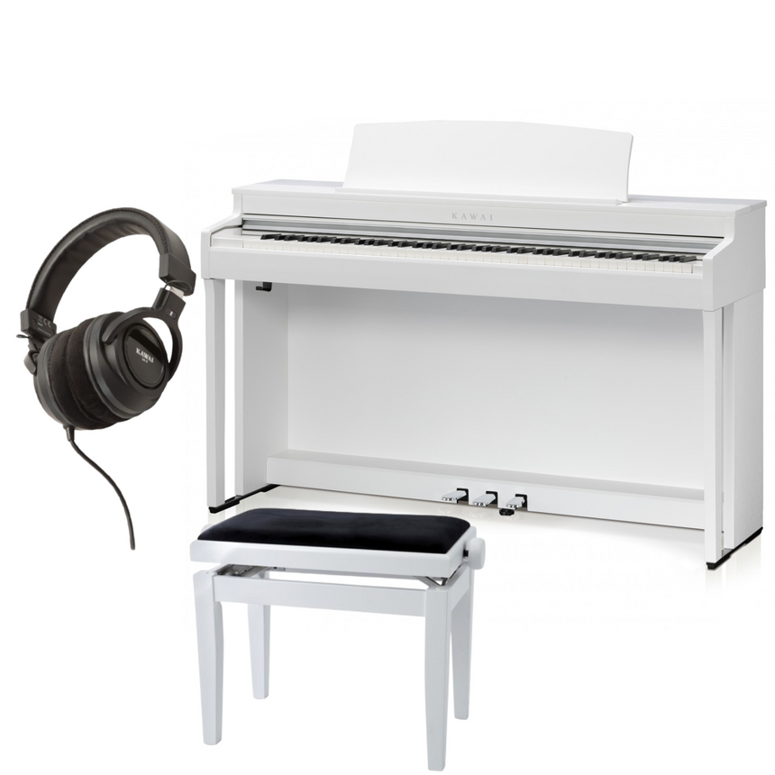 Kawai CN 301 White Matt Bundle avec banc et écouteurs