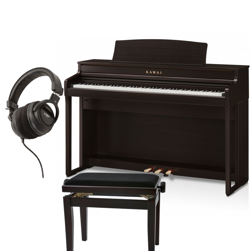 Kawai CA-401 Rosenholz Bundle mit Bank und Kopfhörer