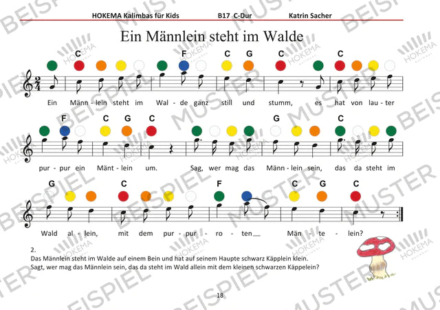 Lehrbuch für Kids - Kalimba B17 (orange) - Musik-Ebert Gmbh