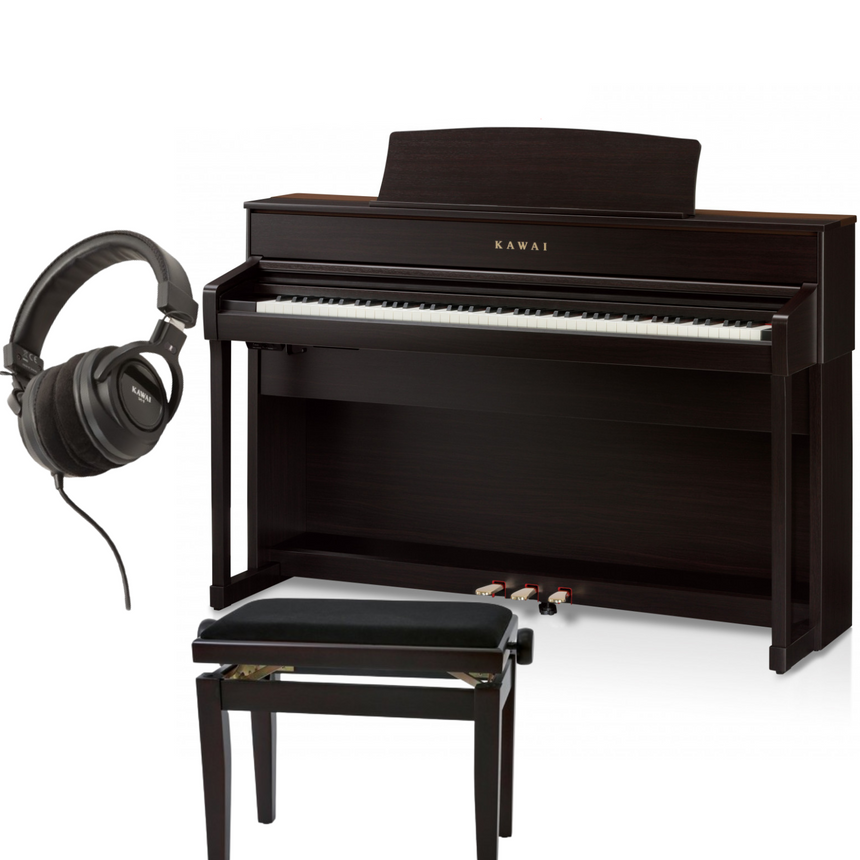 Kawai CA-701 Rosenholz Bundle mit Bank und Kopfhörer