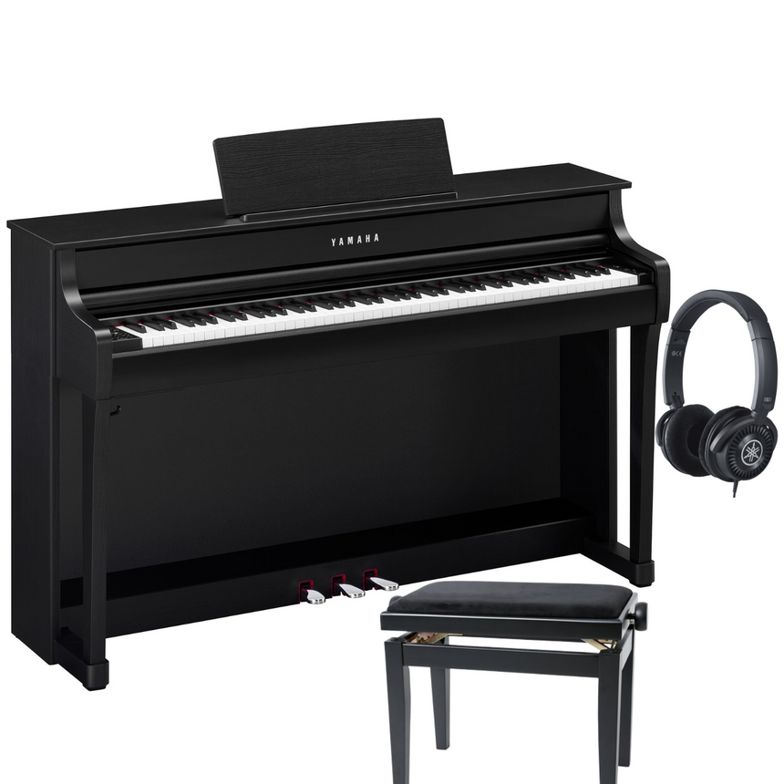 Yamaha CLP 835 Schwarz Matt Bundle mit Bank und Kopfhörer