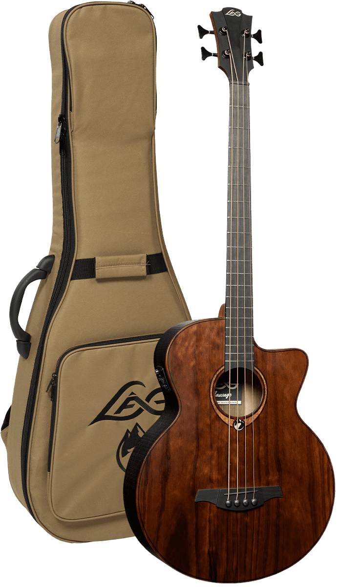 LÂG - GLA SAUVAGE-BCE Acoustic-Electric Bass Jumbo Cutaway w/ Gig Bag