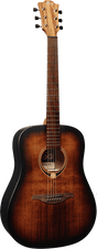 LAG Westerngitarre, Tramontane 70 Dreadnought Black & Brown mit Pickup - Musik-Ebert Gmbh