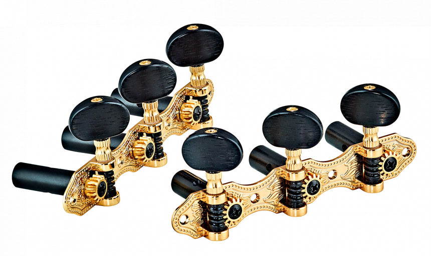 ORTEGA DeLuxe Guitar Tuning Machines - Black/Gold