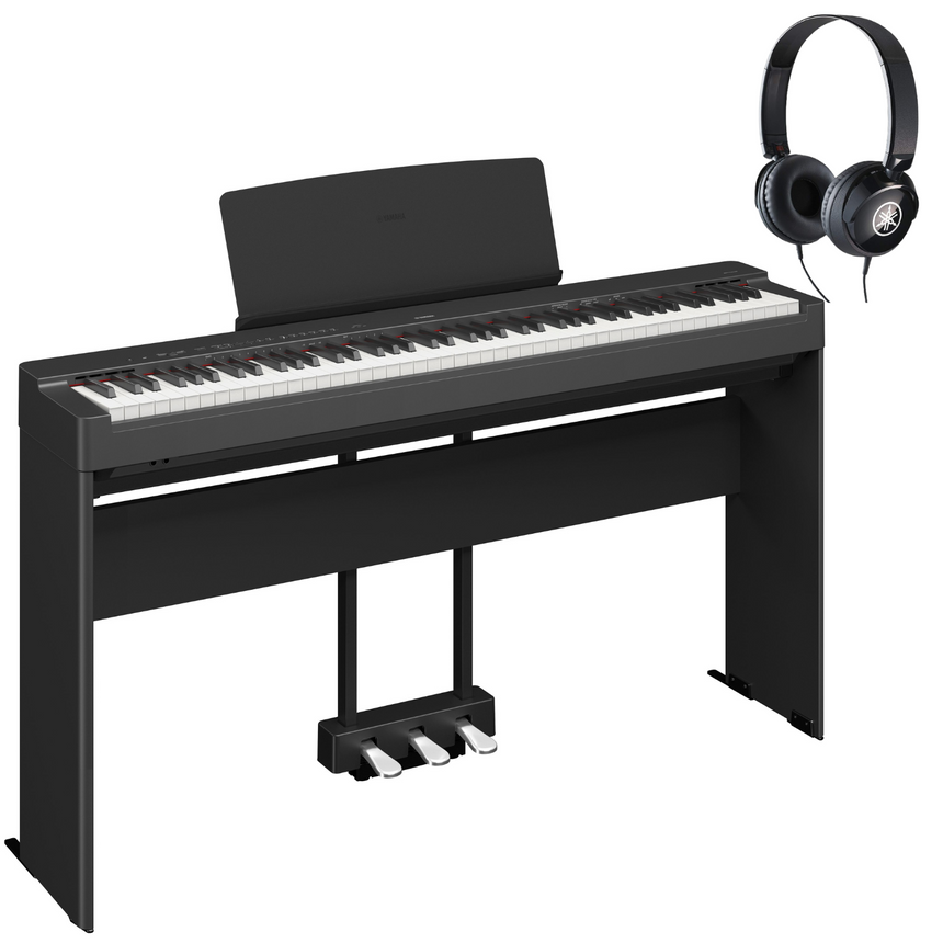 Yamaha P-225 Black Bundle with stand, pedals and headphones - (50€ cashback after purchase directly from Yamaha)