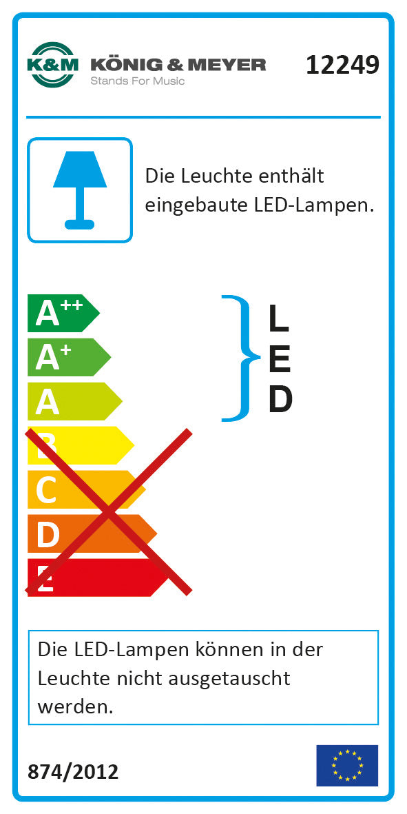 König & Meyer 12249 Notenpultleuchte 9 LEDs - Musik-Ebert Gmbh