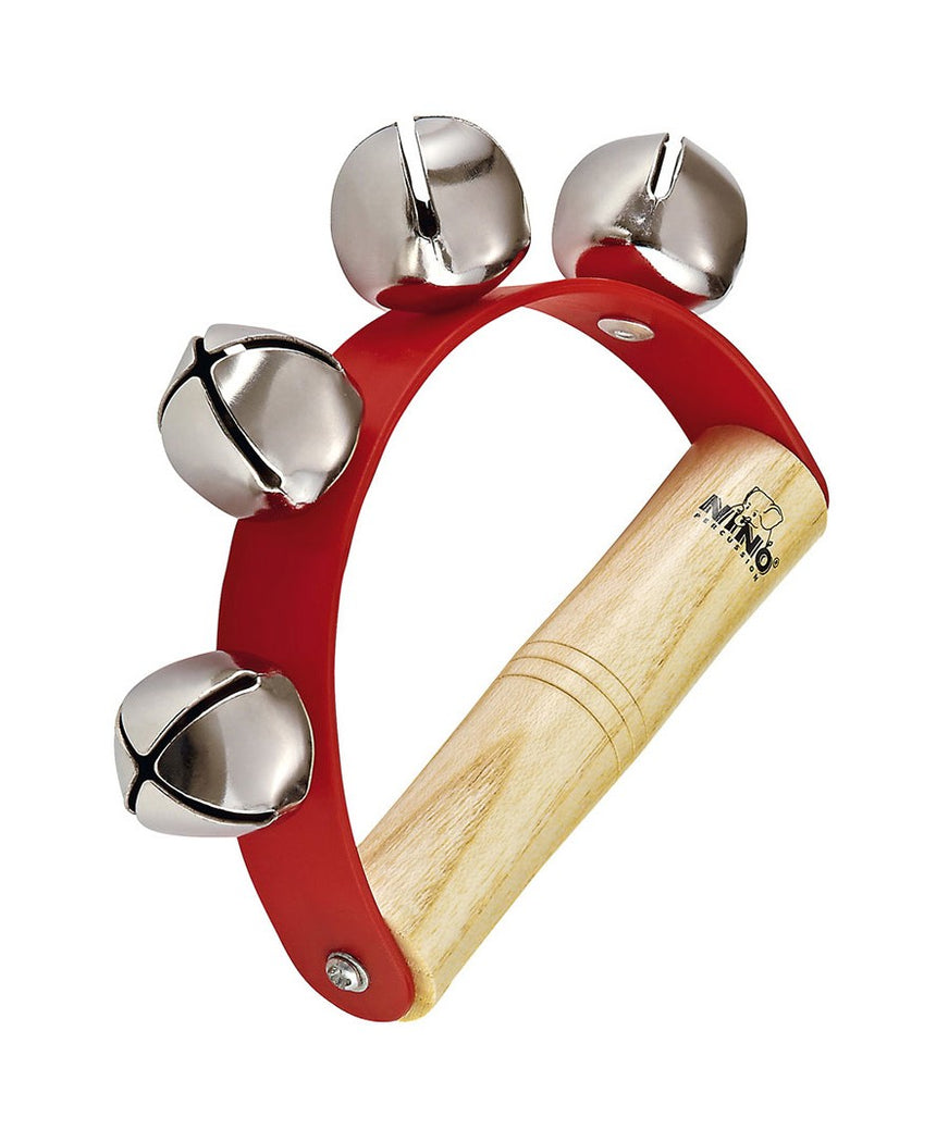 NINO Percussion Sleigh Bell Schellenkranz - rot - Musik-Ebert Gmbh